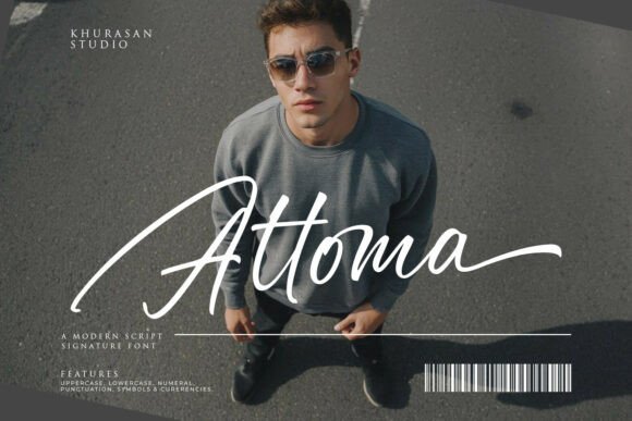Attoma: A Handwriting Font with Natural Brush Charm