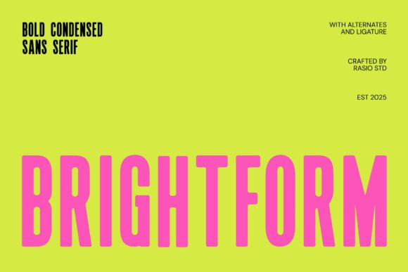 Brightform: Bold, Condensed Sans-Serif for Impact