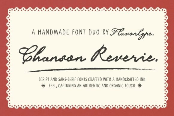 Chanson Reverie: A Handmade Font Duo for Personal and Heartfelt Designs