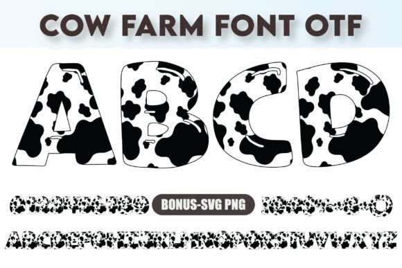 Charming Cow Farm Font for Creative Projects