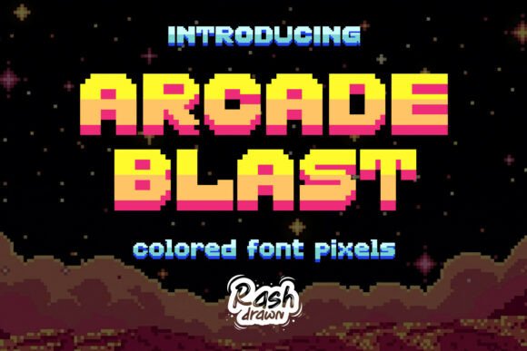Discover Arcade Blast: A Retro Pixel Color Font for Modern Design