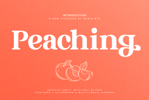 Discover the Charm of Peaching: A Contemporary Serif Typeface for Modern Design