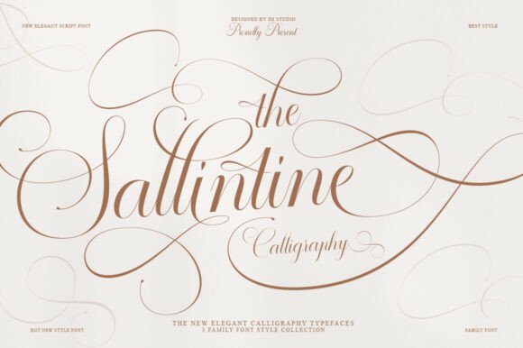 Discover the Elegance of Sallintine: A Luxurious Calligraphy Typeface