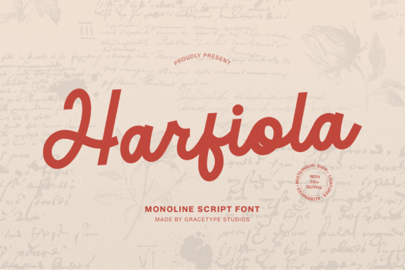 Discover the Timeless Allure of Harfiola: A Charming Monoline Script Font
