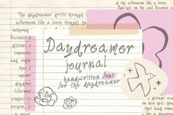 Discover the Whimsical Charm of Daydreamer Journal Font