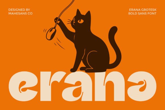 Erana: A Bold Retro-Inspired Sans Serif Font for Modern Design