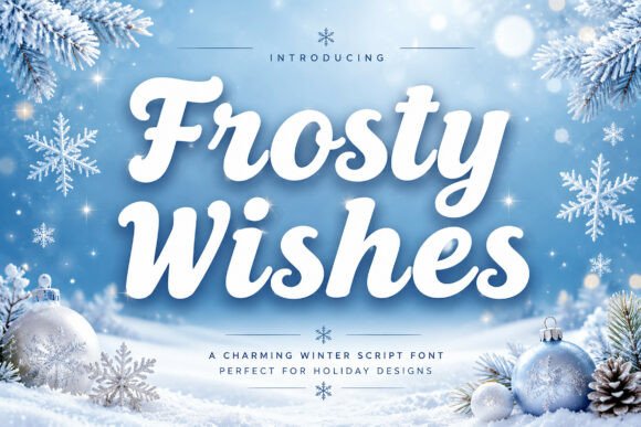 Festive Charm with Frosty Wishes Font
