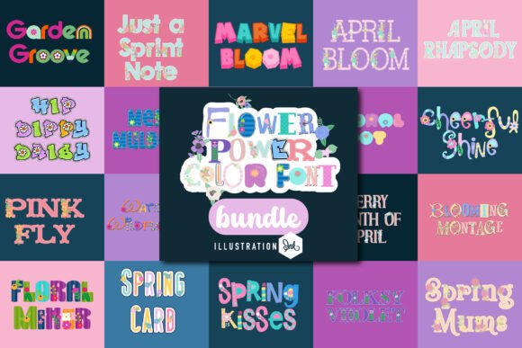 Flower Power Color: A Vibrant Font Bundle