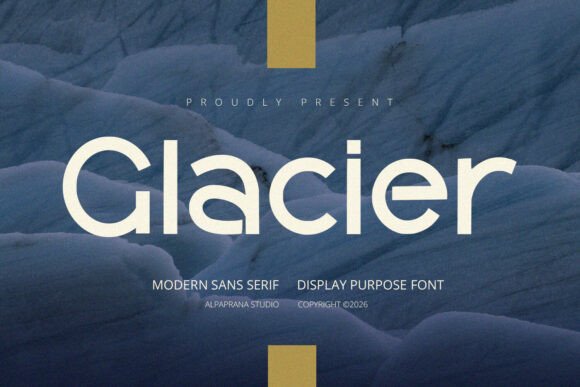 Glacier: A Modern Display Font for Diverse Design Projects