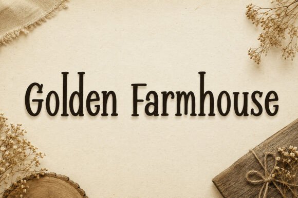 Golden Farmhouse: A Rustic Serif Font with Timeless Charm