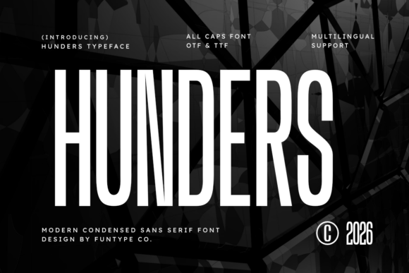 Hunders: Bold and Elegant Modern Typography