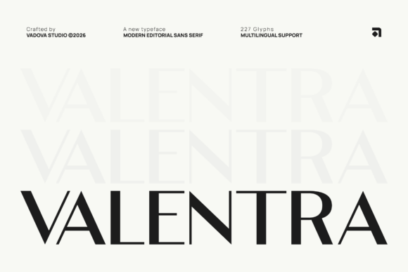 Valentra: A Modern Sans Serif Typeface for Clean and Elegant Design